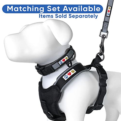 Pawtitas Reflective Padded Dog Harness for Small Dogs – Adjustable Puppy Step-in Vest | Fits Chest 18–22 in | No Pull Personalized Training Harness | S | Black - color: Black, size: Personalized Small (Pack of 1)
