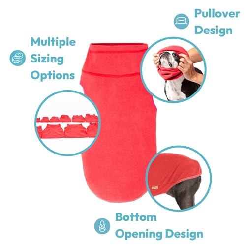 Gooby Microfiber Stretch Fleece Vest Dog Sweater - Tomato Red, X-Small - Warm Pullover Microfiber Fleece Dog Jacket for Small to Large Dogs - color: Microfiber-Tomato Red, size: X-Small Chest (10.5")