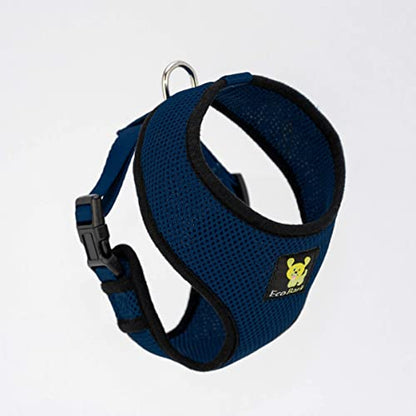 EcoBark Dog Harness - Eco-Friendly Max Comfort Harnesses - Luxurious Soft Mesh Halter - Over the Head Harness Vest- No Pull and No Choke for Small, Toy Breed, and Teacup Dogs (XS, Navy) - color: Cobalt Dark Blue