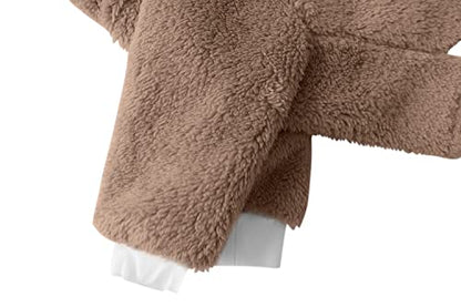 Esobo Fashion Winter Dog Warm Coat Jacket Four-Legged Neck Warm Pet Sweaters for Small Medium Large Dogs (Brown, X-Small) - color: Brown, size: X-Small
