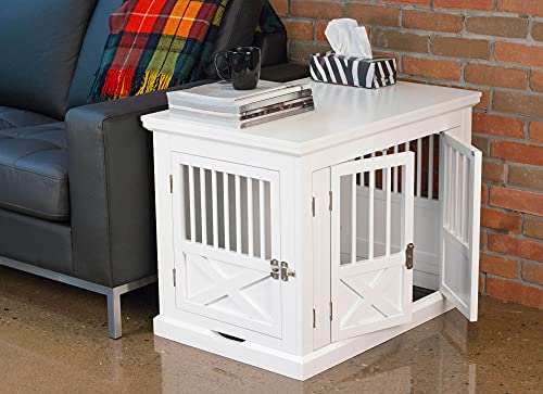 zoovilla Merry Products Triple Door Medium Dog Crate, Color White - color: White