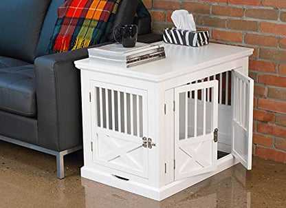 zoovilla Merry Products Triple Door Medium Dog Crate, Color White - color: White