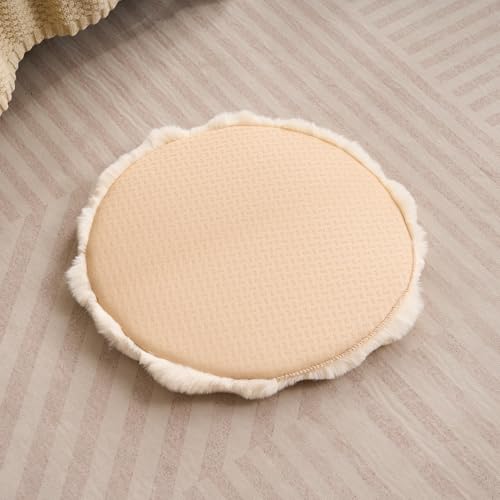 SHENGOCASE Pet Bed Cushion Pad, Faux Fur Dog Cat Pillow, Crate Mat, 20 inches, 2-Pack - color: Cream, size: 20"