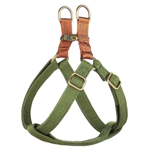 Didog Step in Dog Harness with Metal Buckles, Freedom Nylon Dog Halter Vests for Medium Dogs Easy Walking Training(M:Chest 19-28", Green) - color: Green, size: M: Chest 19-28", Fit 15-30 lbs
