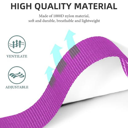Collar Replacement Strap, Reflective Replacement Nylon Collar Strap Dog GPS Training Bark Receiver Collars, Durable Adjustable E Collar Straps for Small Medium Large Dogs, Purple - color: Purple