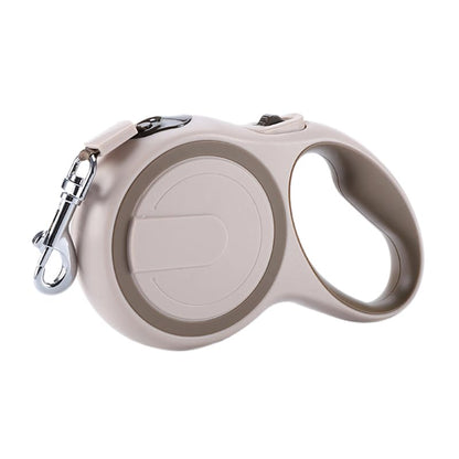 Retractable Dog Leash,16ft Dog Walking Leash Strong Nylon Tape and Anti Slip Handle One-Handed Brake No Tangle for Small Dogs Up to 44lbs.（Khaki） - color: Khaki