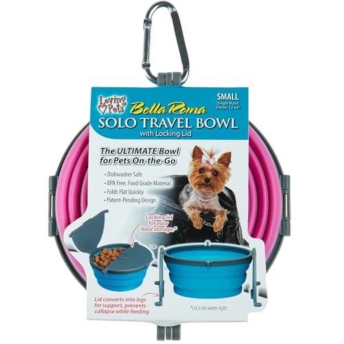 Loving Pets Bella Roma Collapsible Dog Bowls - Silicone Dog Bowls, Foldable Bowl, Puppy Essentials & Hiking Pet Supplies Great for Home & Travel (Pink, Small) - color: Pink, size: Small Travel Bowl
