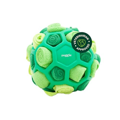 Reggie Forager Ball for Dogs | Interactive Treat Dispensing Dog Enrichment Toys | Reduces Boredom, Stress & Hyperactivity | Snuffle Toys for Dogs | Durable & Washable Dog Puzzle Toy - size: Forager Ball Green