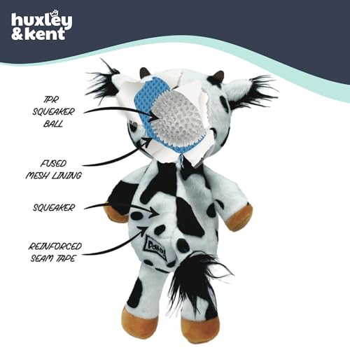 Huxley & Kent Funny Dog Toy w/Squeaker – Power Plush Squeaky Dog Toys for Small, Medium & Large Dogs – Soft Stuffed Animal for Indoor Play & Fetch - Slappies® Buzz Bee, Large - size: Large, style: Buzz Bee