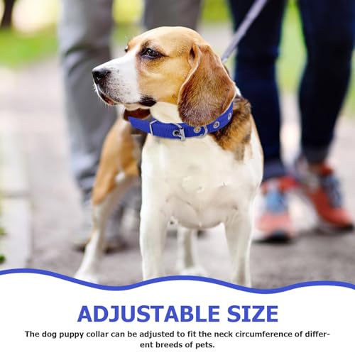 Pet Collar Adjustable Soft Polyester Foam Padding Alloy Buckle Small Blue Neck Strap for Cats and Dogs Kitten Accessories