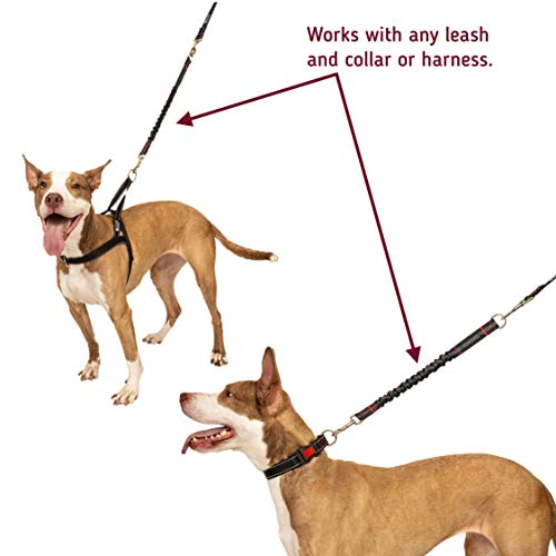Leash Boss Pattern Bungee Dog Leash Extension, 18" Shock Absorbing Lead Extender, Pattern Collection (18 Inch, Black Reflective) - color: Black Reflective