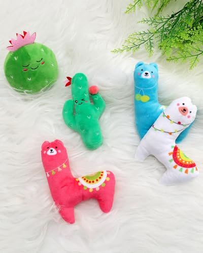CiyvoLyeen Cactus Llama Catnip Toys 5Pcs Chew Interactive Toy for Cat Lover Cute Birthday Gift Indoor Kitty Bite Pet Supplies - color: Cactus Llama - 5Pcs