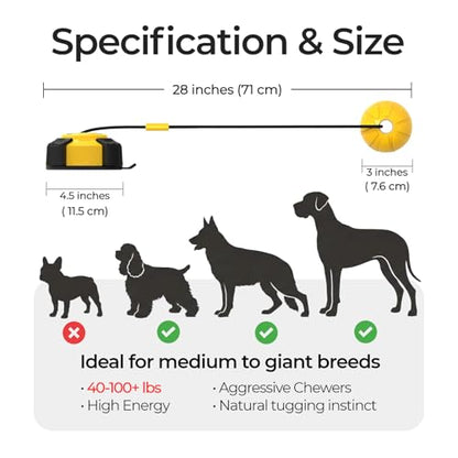 Interactive Dog Toys Tug of War - Dog Enrichment Stimulating Chew Toy with Suction Cup to Keep Them Busy for Aggressive Chewers, Puppy Teething Puzzle Rope Toy for Small Medium Large Dogs