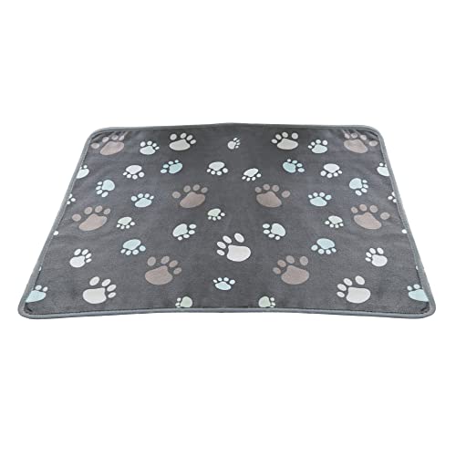 DOOVID Pet Blanket Fluffy Fleece Pet Mat Doggy Flannel Blanket Dog Cat Cute Paw Print Pet Blankets Grey Paw Medium(30''*20'') - color: Grey Paw, size: Medium(30''*20'')
