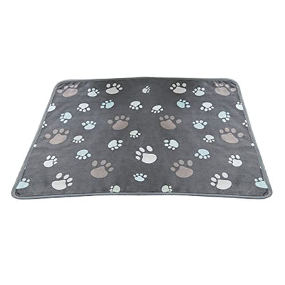DOOVID Pet Blanket Fluffy Fleece Pet Mat Doggy Flannel Blanket Dog Cat Cute Paw Print Pet Blankets Grey Paw Medium(30''*20'') - color: Grey Paw, size: Medium(30''*20'')