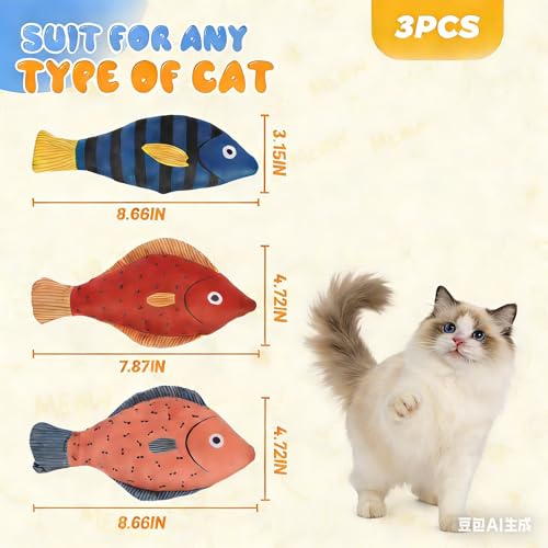 Catnip Toys,3 Pack Cat Chew Toys with Bell Ring Natural Catnip Cotton Toys Interactive Cat Kitten Chew Kicker Toys for Bored,Exercise,Anxiety Relief - color: Blue,Red,Rose Pink