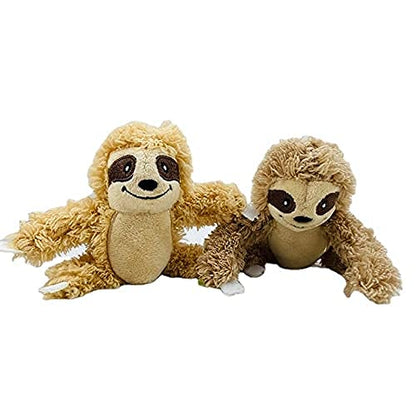 Glow Pups Hide and Seek Dog Toy, Interactive Burrow Dog Toy with Squeaker, Plush Sloth in Tree Trunk, Promotes Mental Stimulation, Easy to Clean, Small 8 x 5.5 inches, Brown (Small Sloth Tree) - size: Small