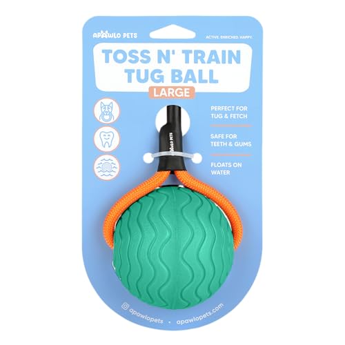 Dog Ball Toy with Rope, Durable EVA Foam Floating Dog Toy, Interactive Fetch & Toss n’ Train Tug Ball for Dogs, Bouncy Pet Ball for Outdoor Indoor Play - Green, Large - color: Green, size: Large