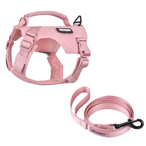 Onetigris Small Harness Dog Harness and Leash Set,MINI Trooper No Pull Dog Vest Fully Adjustable Harness for Puppy Dog and Cats, Dog Vest Harness for XXXS XXS XS Pets (Pink, XS) - color: Pink, size: XS