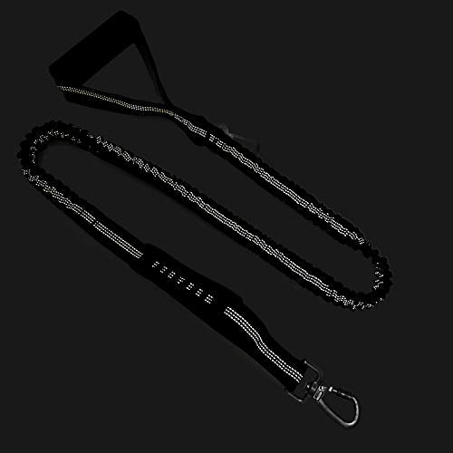 6FT Highly Reflective Heavy Duty Elastic Bungee Medium and Large Dog Leash Shock Absorbing with Comfortable Padded Handle and Traffic Handle Suitable for Training - color: Purple