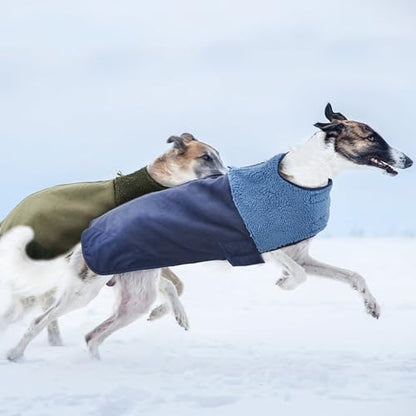Waterproof Dog Coat, Fleece Lined Jacket with Built-in Harness (Blue, Medium) - color: Blue