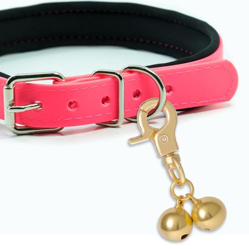 Xthrotsenk 2 Pcs Gold Bells for Dog Collars Cat Bell for Pet Collar Pet Bell with Heavy Duty Snap Clips Pet Pendant Accessories Pet Christmas Gift Training Pet Collar Charms