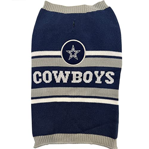 NFL Dallas Cowboys Dog Sweater, Size Extra Small. Warm and Cozy Knit Pet Sweater with NFL Team Logo, Best Puppy Sweater for Large and Small Dogs - color: Dallas Cowboys, size: X-Small