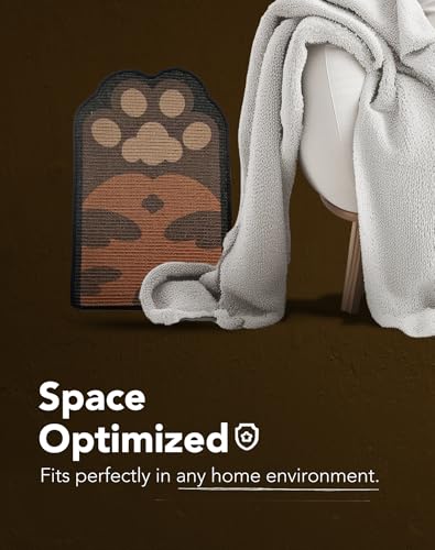 Lukamoo® Cat Scratching Pad, Wall Mounted Scratcher for Indoor Cats (Medium (24'' x 16'')) (Brown Tabby) - color: Brown Tabby