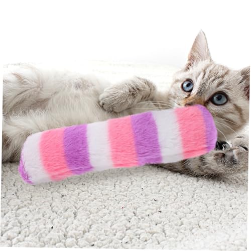 Interactive Plush Cat Toy Pillow for Kittens Creative Chew Pillow Fun Indoor Play Strengthens Break-Resistant Design for Endless Entertainment - size: 23.50X6.00X5.00CM