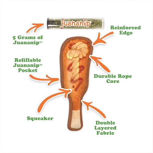 Doggijuana Mini Doggi Duo Refillable Juananip Toy Bundle | Corn Dog & Juananip | Funny Dog Toy Plush with Catnip and Refill | Interactive Chew for Play - style: Corn Dog & Juananip