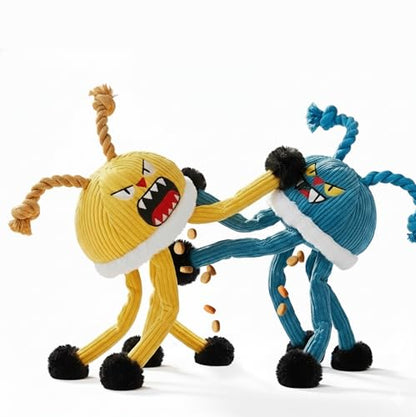 Interactive Dog Toys - 2PC Squeaky & No Stuffing Dog Chew Toy, Dog Enrichment Toys - Treat Dispensing & Tug of War Dog Toy, Funny Jellyfish Dog toy to Keep Them Busy for Small Medium Large Dogs