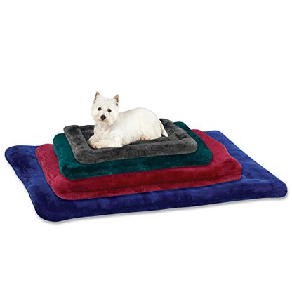 Slumber Pet Plush Mats - Versatile and Comfortable Mats for Dogs and Cats - Medium, 23"L x 16"W, Gray - size: Medium