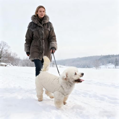 Dog Jacket - Insulated Waterproof Fleece Lined Garment, Outdoor Warmth Shield, Lightweight Secure Fit, Zipper Closure Breathable Fabric Pets Outfit, Hiking Camping Holiday Season Travel - color: BeigeXL