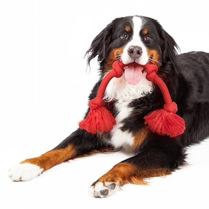 Playology Dog Toys | Dri-Tech Rope Tug of War Dog Toy for Tough Chewers | Beef Scented Mega Size Tug Rope Toys for Extra Large Dogs - size: Mega, style: Beef