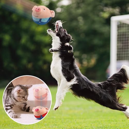 Active Moving Pet Plush Toy,Puppy Dog Toys to Keep Them Busy2026 New Small Dog Dog Squeak Toys,Interactive Dog Toys,Plush Toys for Dogs,Talking Moving Ball Toy (Squirrel) - color: Squirrel