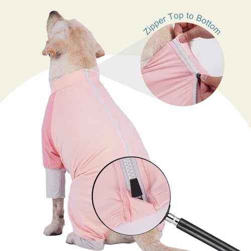 UV Protection Dog Shirt for Summer Lightweight, Stretchable, and Quick-Drying Keeps Your Dog Cool and Safe from Sun Damage RedPink XL - color: RedPink, size: XL