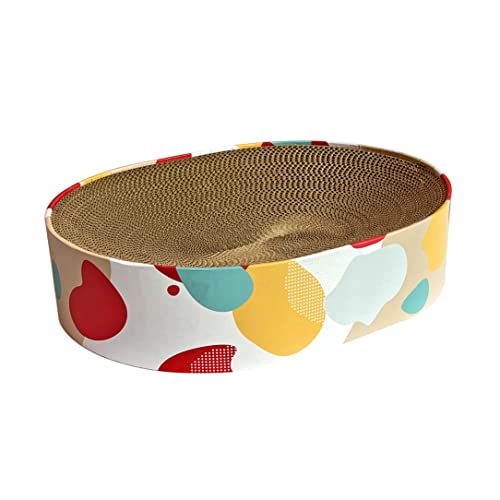 Cat Scratcher Lounge Bed - Lounge Couch for Indoor Cats Oval Shape 17"x13" Long Lasting Furniture