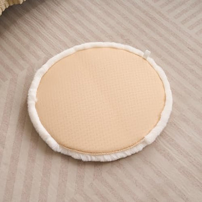SHENGOCASE Pet Cushion Pad, Faux Fur Dog Cat Kneading Pillow, Crate Bed Insert, 16 Inches, 2-Pack - color: Beige, size: 16"