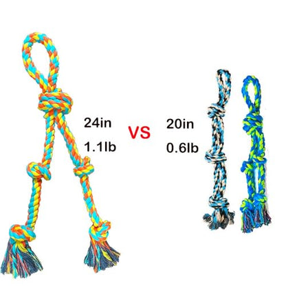 Extra Large Dog Tug of War Rope Toy for Aggressive Chewers Medium Large Breed Giant Chew Rope Puppy Teething Toys Indestructible Tug Rope Durable Knotted Rope Chewing Toys Heavy Duty XL Rope Toy
