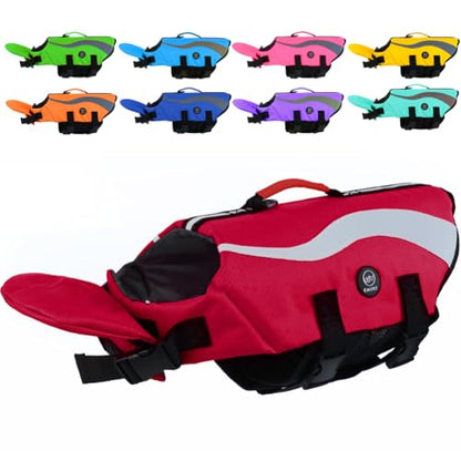 EMUST Dog Life Vests, Adjustable Dog Life Jackets for Small Dogs with Enhanced Buoyancy, Small Swim Vest with Durable Rescue Handle, Red,XS - color: Red, size: XS