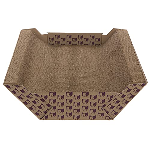 SmartyKat Super Scratcher Chaise Corrugate Cat Scratcher and Lounge, Cradling Chaise Shape for Scratching & Comfort - color: Super Scratcher Chaise