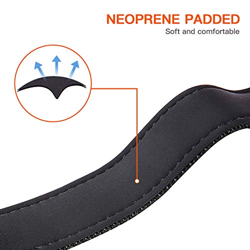 HEELE Dog Collar, Reflective Dog Collar, Soft Neoprene Padded Breathable Nylon Pet Collar Adjustable for Small Dogs, Black, S(10.23-14.96") - color: Black, size: Small (10.23-14.96")