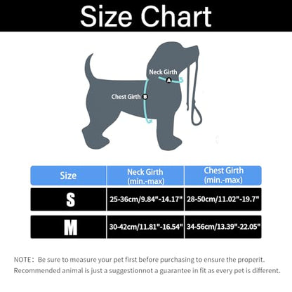 Daisy Flower Blue Reflective Dog Walking Gear for Dog pet Dog Training Control Vest for Walking at Night Chaleco para perro - size: S