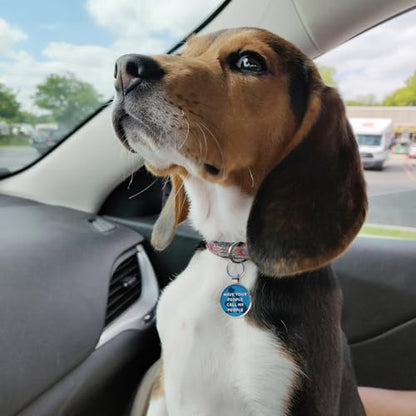 QR Code Pet ID | Personalized Dog & Cat Collar Tag | Online Profile with Instant Scanned Location Alert Email - style: Have your people-Blue