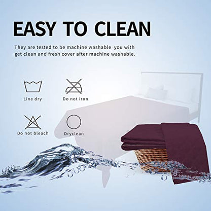 Easy-Going 100% Waterproof Dog Bed Cover, Non-Slip Pet Blanket for Furniture, Washable Couch Cover, Repleasement Sofa Cover (52X82 in,Wine) - color: Wine, size: 52x82 in