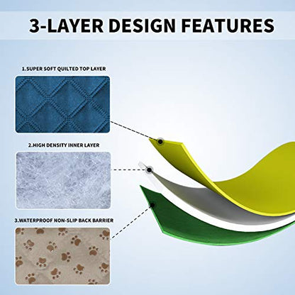 Easy-Going 100% Waterproof Dog Bed Cover, Non-Slip Pet Blanket for Furniture, Washable Couch Cover, Repleasement Sofa Cover (52x82 in,Peacock Blue) - color: Peacock Blue, size: 52x82 in