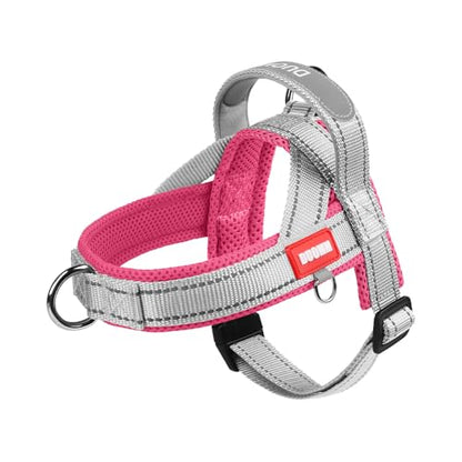 Dog Harness,No Pull Dog Harness, Adjustable Soft Harness with Breathable Mesh Padded, Reflective Lightweight Harness for Extra Small Medium Dogss Pink-M - color: Pink, size: M