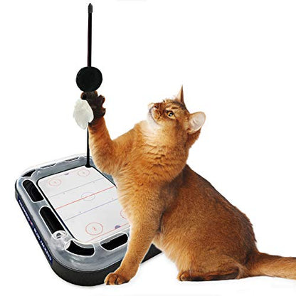 Pets First NHL Columbus Blue Jackets Hockey Field Cat Scratching Toy With Interactive Ball Bell in Tracks - 5-in-1 Scratcher - color: Columbus Blue Jackets