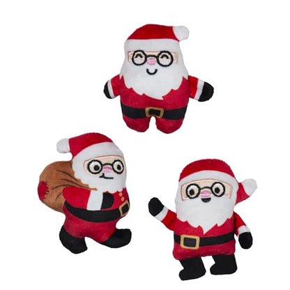 Fringe Studio Pet Toy, Rebels Without A Claus Santas Plush Dog Toy 3 Piece Set, PetShop Collection (662193) - color: Without a Claus