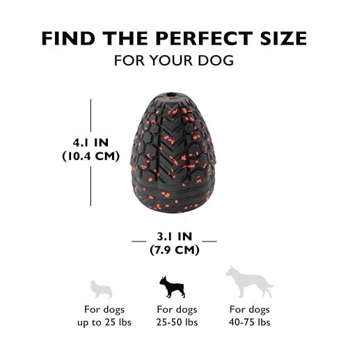 Chew King Supreme Durable Rubber Dog Toy for Aggressive Chewers, Treat-Dispensing Heavy-Duty Chew Toy with Safety Air Vent, Interactive Dog Toy for Training & Enrichment, Large 4.1" x 3.1" - color: E) Large Treater